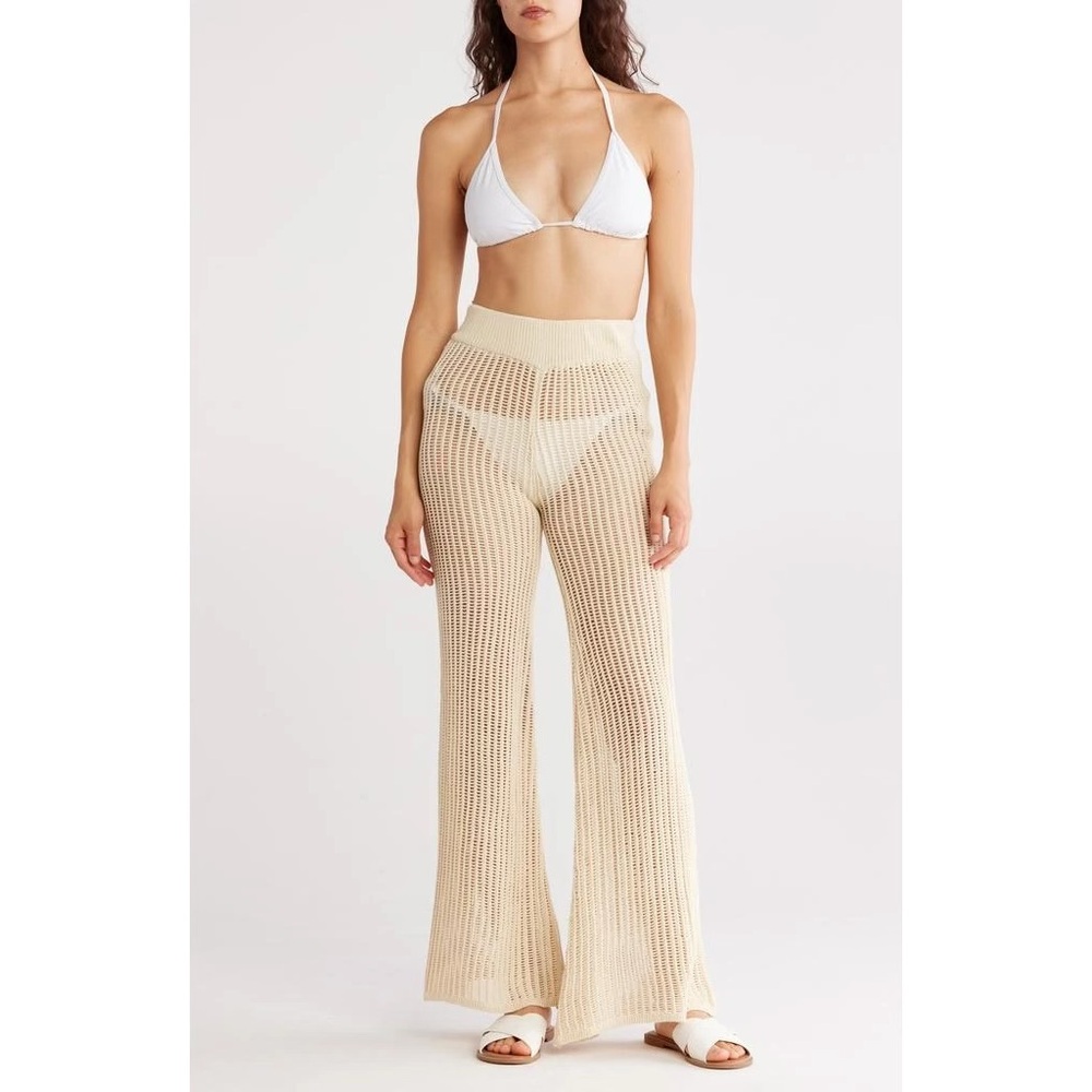 Elan Open Knit Cover-Up Pants - Picture 1 of 6